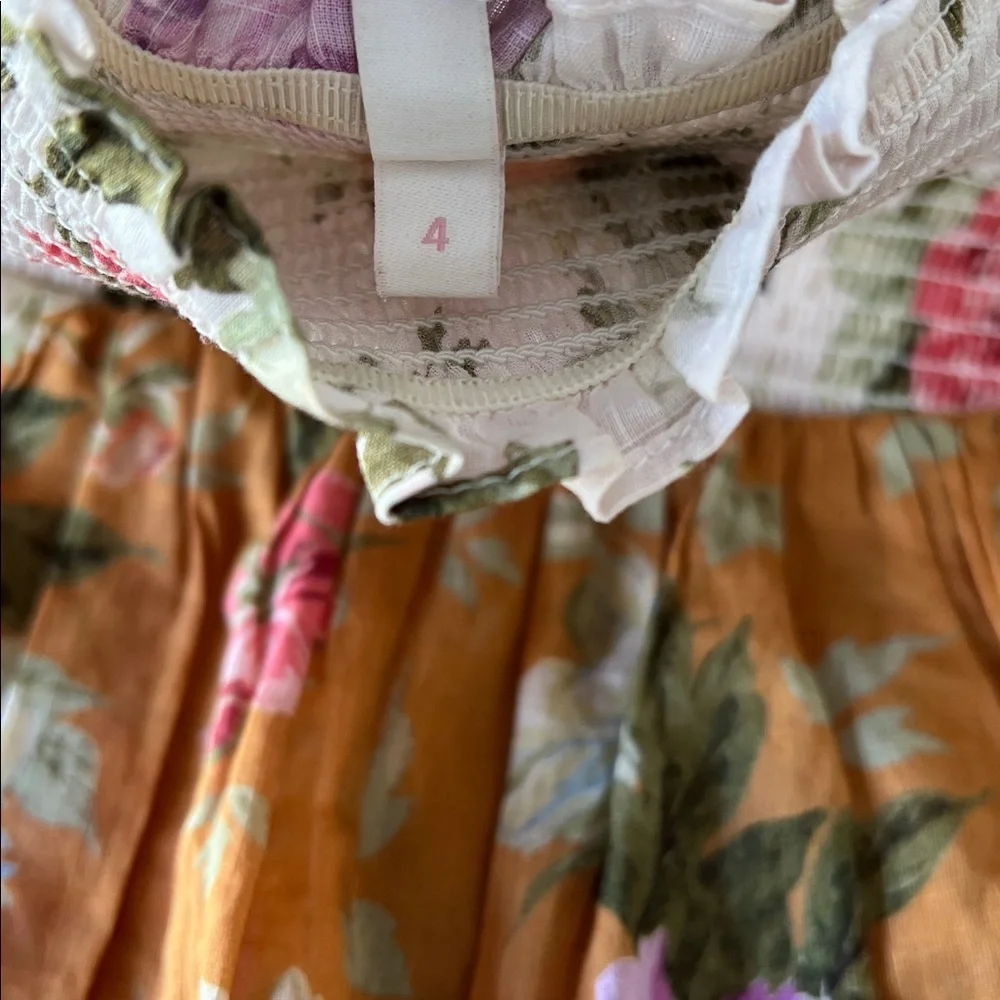 Zimmerman Patti tiered Shirred floral dress girls 4 colorful sleeveless